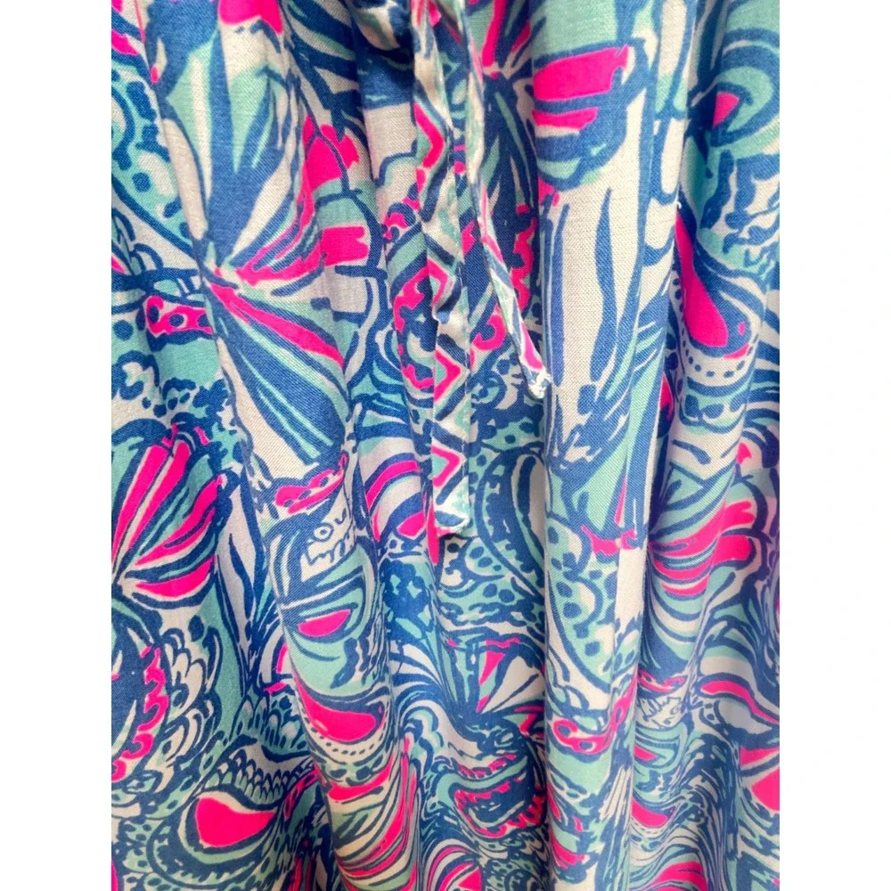 Lilly Pulitzer for Target Girls XL Maxi Dress Sea a Sunrise Blue Pink Floral NWT